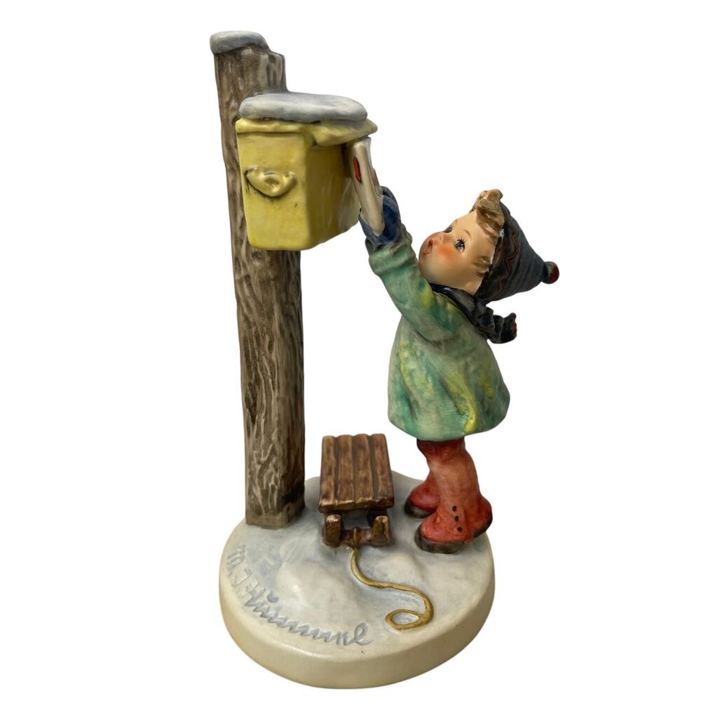 Goebel Hummel 340 A Letter to Santa Claus Boy Sled Vintage TMK5 7in Grandmacore